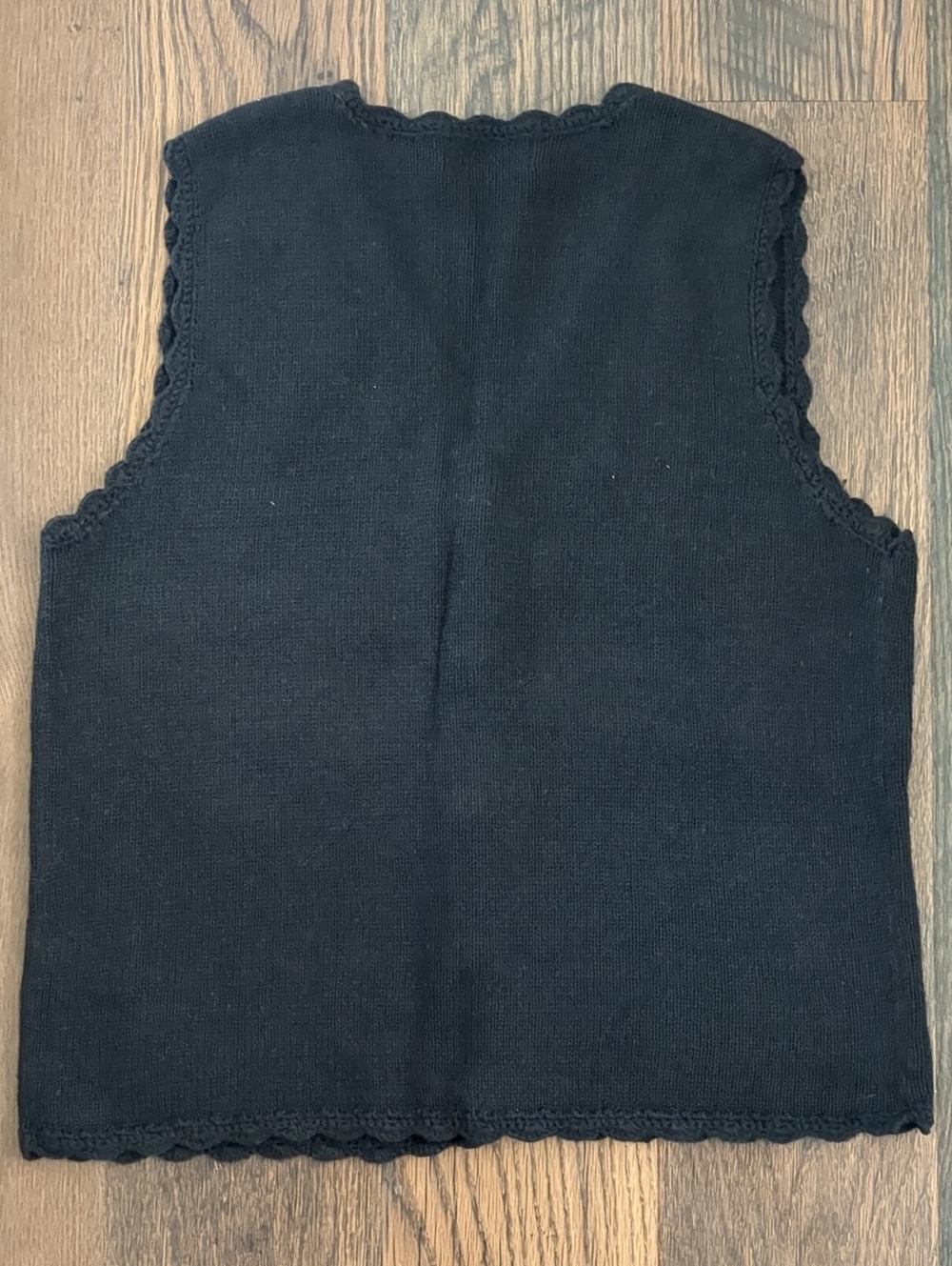 Vintage Retro 2000s Basic Editions Scarecrow Autumn Fall Sweater Vest, Sz Medium - Picture 7 of 7
